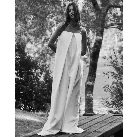 Zara Pants - NWT Zara strapless linen blend jumpsuit